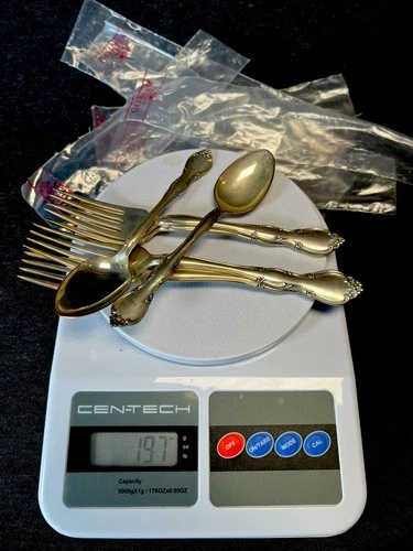 6 Pc Sterling Silver Gorham Rose Tiara Flatware New 197 Grams Scrap Or Not