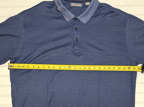 Daniel Cremieux Men's XL Striped Golf Polo Shirt Short Sleeves Blue Geometric - Picture 6 of 7