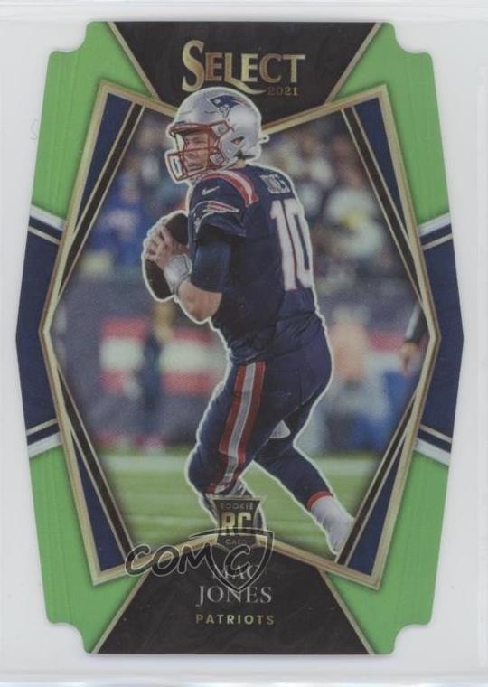 2021 Select Premier Level Neon Green Prizm Die-Cut /349 Mac Jones Rookie RC 0y9e