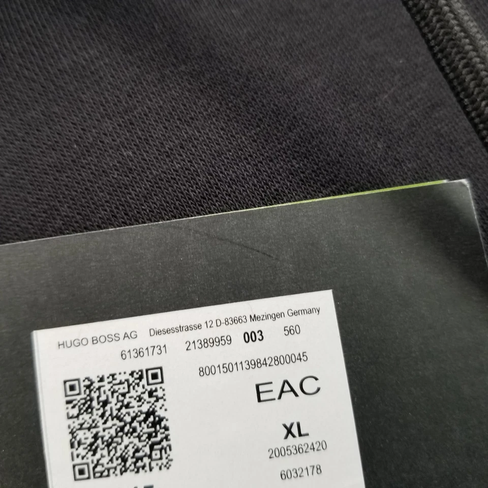 Hugo Boss - Sudadera con Capucha/Sudadera con Capucha Negra Pesada Saggy para Hombres - Talla XL Foto 4 de 4