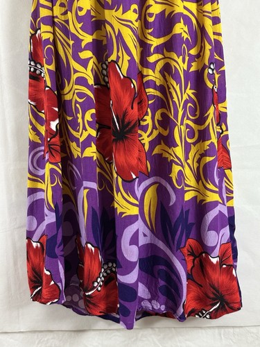 Aloha Fashion One Size Tropical Floral Bandeau Smocked Maxi Dress Sleeveless - Picture 8 of 17