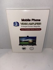 3D Mobile Phone Video Amplifier, Enlarge Screen Magnifier Black 16" Portable