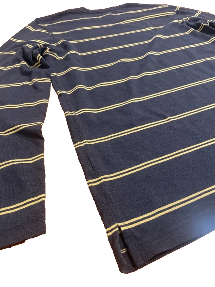 Camiseta Moderna Amusement Para Hombre Manga Larga Mediana Rayas Negras Amarillas Foto 3 de 4