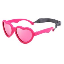 Baby's First Sunglasses with Strap, Unbreakable Polarized Newborn Infant Hear...