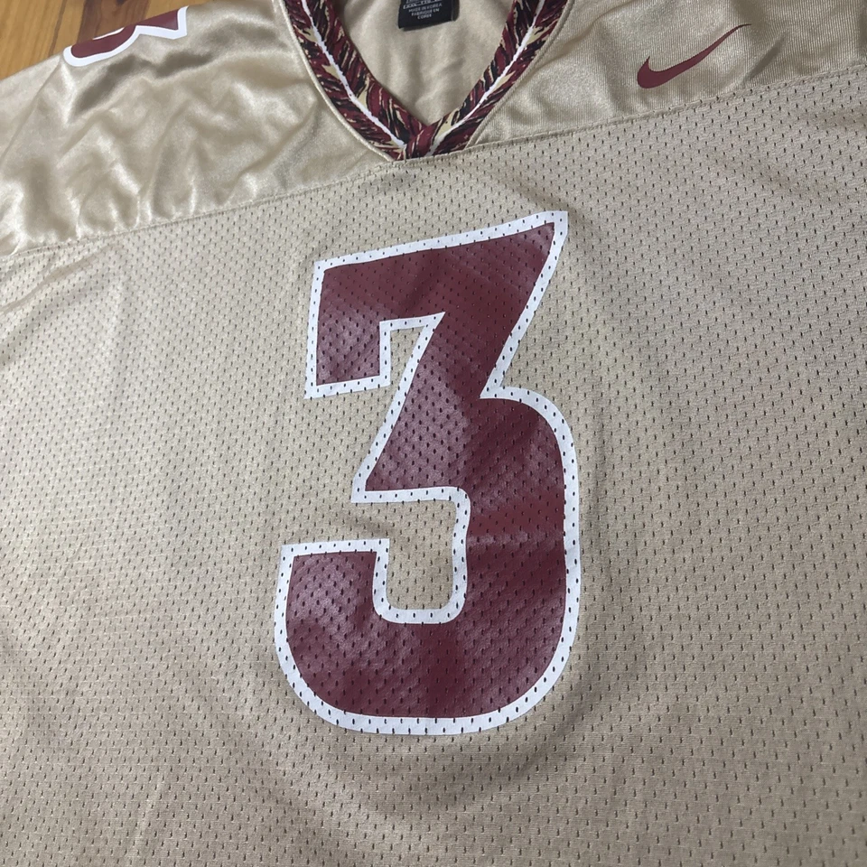 Camiseta de fútbol americano Nike Florida State Seminoles dorada alternativa Jameis Winston 3 XXL Foto 3 de 4
