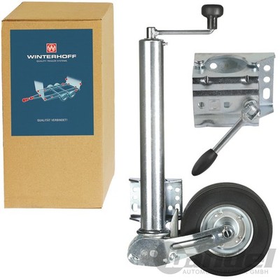 WINTERHOFF AUTOMATIK STÜTZRAD 350 KG DRUCKLAGER 60mm ROHR + KLEMMSCHELLE HALTER
