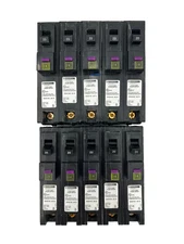 New No Box Square D HOM120PDF Circuit Breaker 20A 1-Pole 120V - Lot of 10