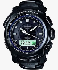 Casio PROTREK PRW-5100-1JF Watch Triple Sensor Tough Solar Black Combo