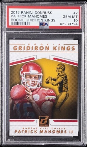 2017 PANINI DONRUSS RC GRIDIRON KINGS #2 PATRICK MAHOMES II ROOKIE RC PSA 10