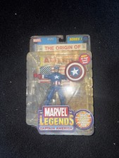 Marvel Legends Series 1 Captain America Action Figure 2002 Toy Biz Damaged