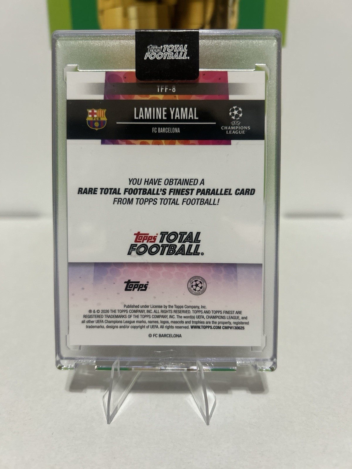 Lamine Yamal Topps Total Football’s Finest /75 view 9