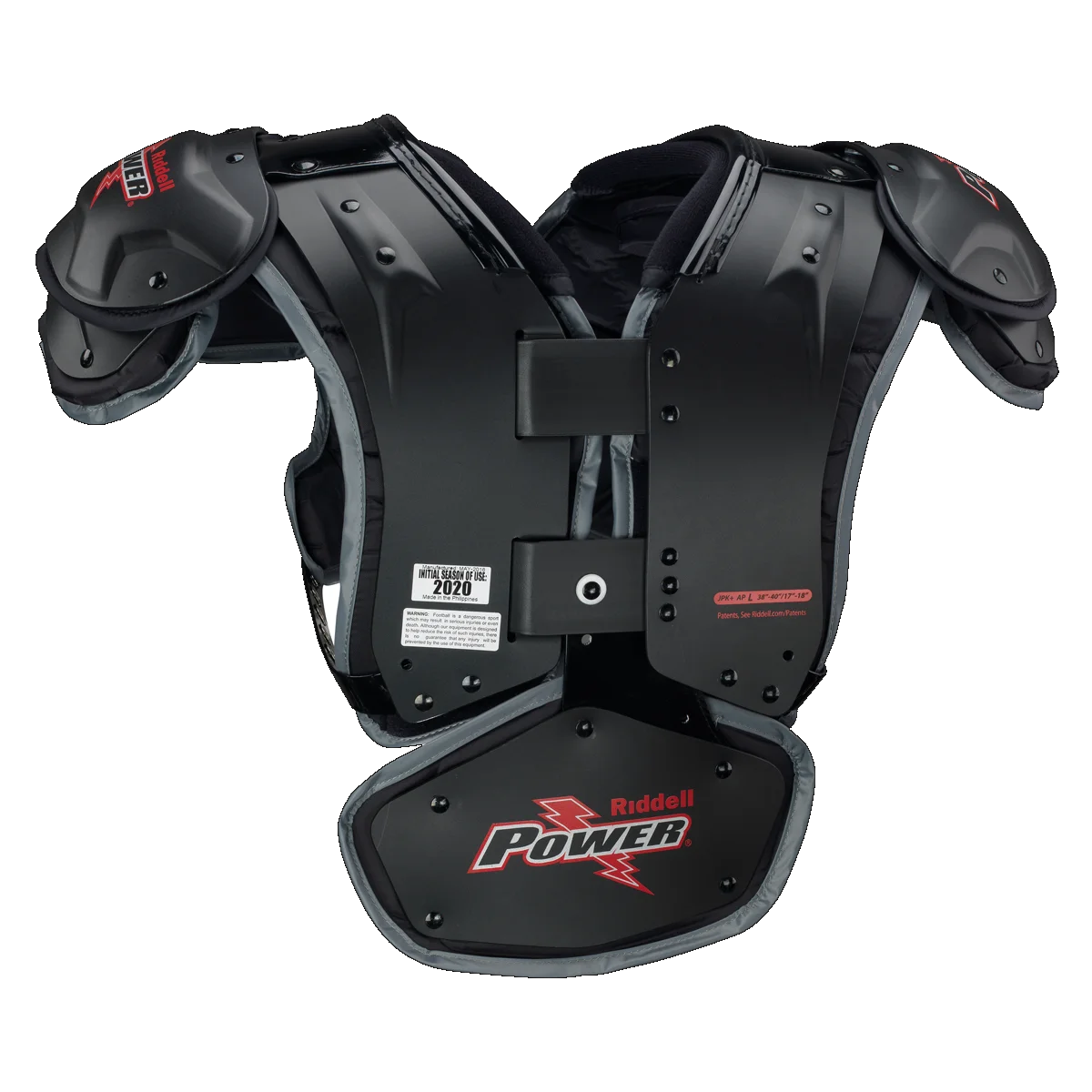 Riddell ショルダーパッド シルバー リデル ショルダーパッド パワー PMX LN｜アメフト用品専門店 QB