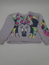 Disney Minnie Mouse Sweatshirt 5T Purple Minnie Mouse Face