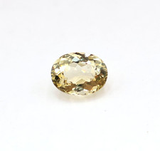 Natural Yellow Beryl Faceted Gemstone, Genuine Beryl Cut 1.45 Ct, 8X6 MM