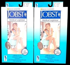 (2)Jobst Medical Leg Wear Ultra Sheer Therapeutic Pantyhose Sun Bronze  Sz M New