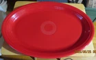 19 1/4" Genuine FIESTA Ex Large Oval TURKEY Serving Platter SCARLET RED Retired