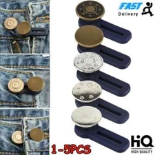 1/5PCS Adjustable Jeans Retractable Button Detachable Extended Button For Pants