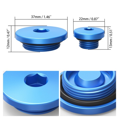CNC Anodized Engine Cover Plug Kit for Yamaha WR250F WR450F YZ450F ATV YFZ450 - Picture 8 of 10
