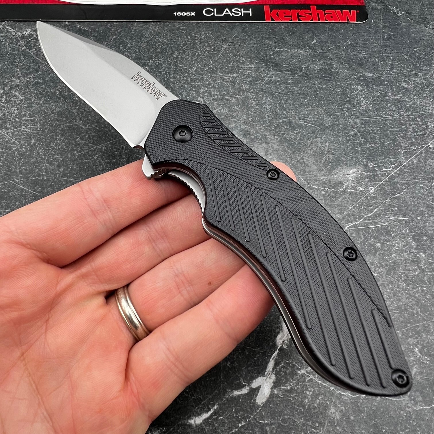Kershaw Black Ken Onion Clash Assisted Open 8Cr13MoV EDC Folding Pocket Knife eBay