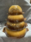 Pyrex Old Orchard Cinderella Bowl Set Vtg 440 Cinderella Nesting Great Shape 4pc