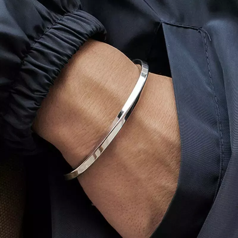 Punk Stainless Steel Twisted Open Bracelet Bangle Cuff Women Men Jewellery Gift