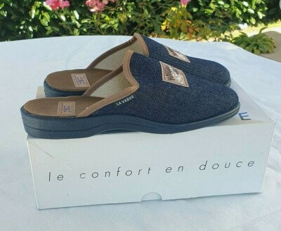chaussons/mules neufs La Vague Oscar bleu jean taille 42 (pa)