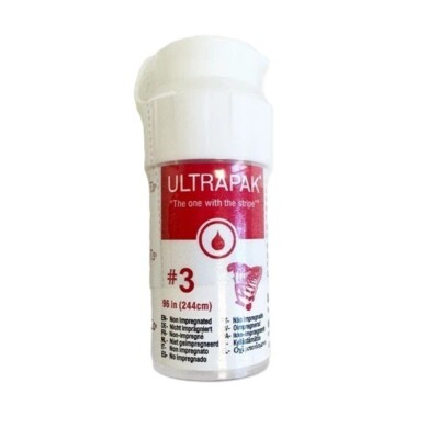 Ultradent 134 Ultrapak Retraction Cord Plain Knitted #3 Large Red 96''