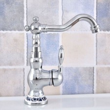 Chrome Kitchen Faucet Swivel Single Handle Sink Mixer Tap fsf674