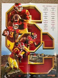 JuJu Smith Schuster+ 2015 Rookie Signed 17x22 USC Football Poster Patriots NFL