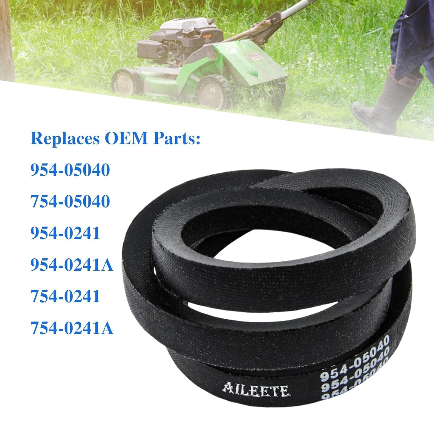 AILEETE 95405040 Upper Drive Belt 5/8" x 351/4" for MTD Craftsman