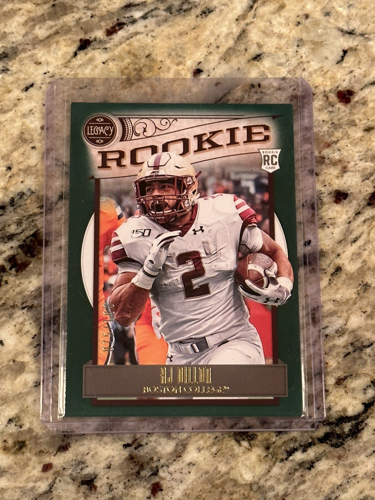 AJ Dillon Panini Legacy #185 Premium Edition Bronze