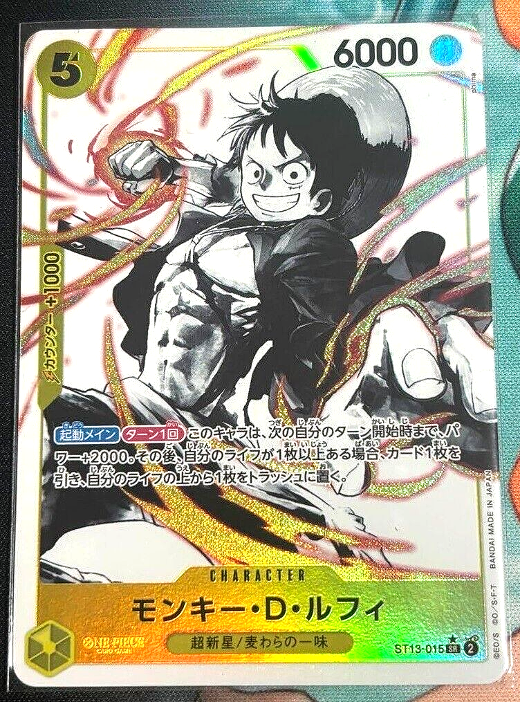 One Piece Card Game Luffy ST13-015 SR Parallel Black and white Ver