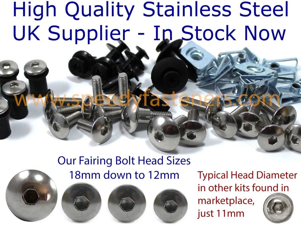 Kit de pernos de pantalla y carenado de acero inoxidable para Suzuki SV650 1999-2002 SV650S Foto 3 de 4