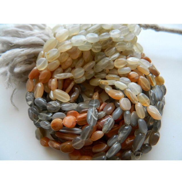 5 Strand Naturel Multi Pierre de Lune Ovale Lisse 5x7-6x10mm Perles 12 " Pouce 5 Strand Naturel Multi Pierre de Lune Ovale Lisse 5x7-6x10mm Perles 12 " Pouce