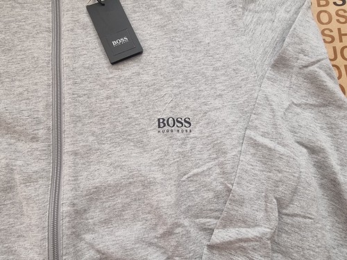 New Hugo Boss men designer Athleisure grey full zip tracksuit sports gym top XXL - Picture 15 of 19