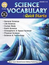 Science Vocabulary Quick Starts, Grades 4 - 8 by Linda Armstrong: Used