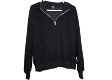 Buffalo by David Bitton Womens Half Zip Pullover (BLACK,SMALL) USED