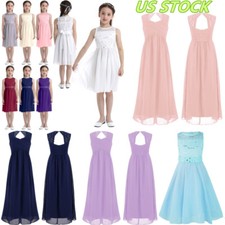 Kids Flower Girls Dresses Wedding Party Formal Dresswear Princess Bridesmaid