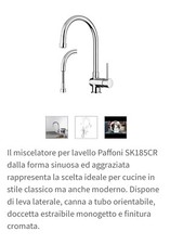 PAFFONI Miscelatore Lavello Serie Cromo SK185CR