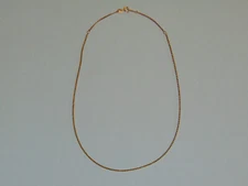 Vintage Italian Solid 18K Gold Fine Twist Link Chain Necklace 18in 4.8gr