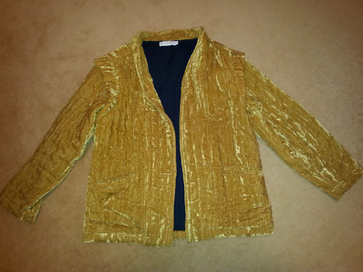 La petite Etoile Übergangsjacke Pannesamt gelb golden ca. Gr. L