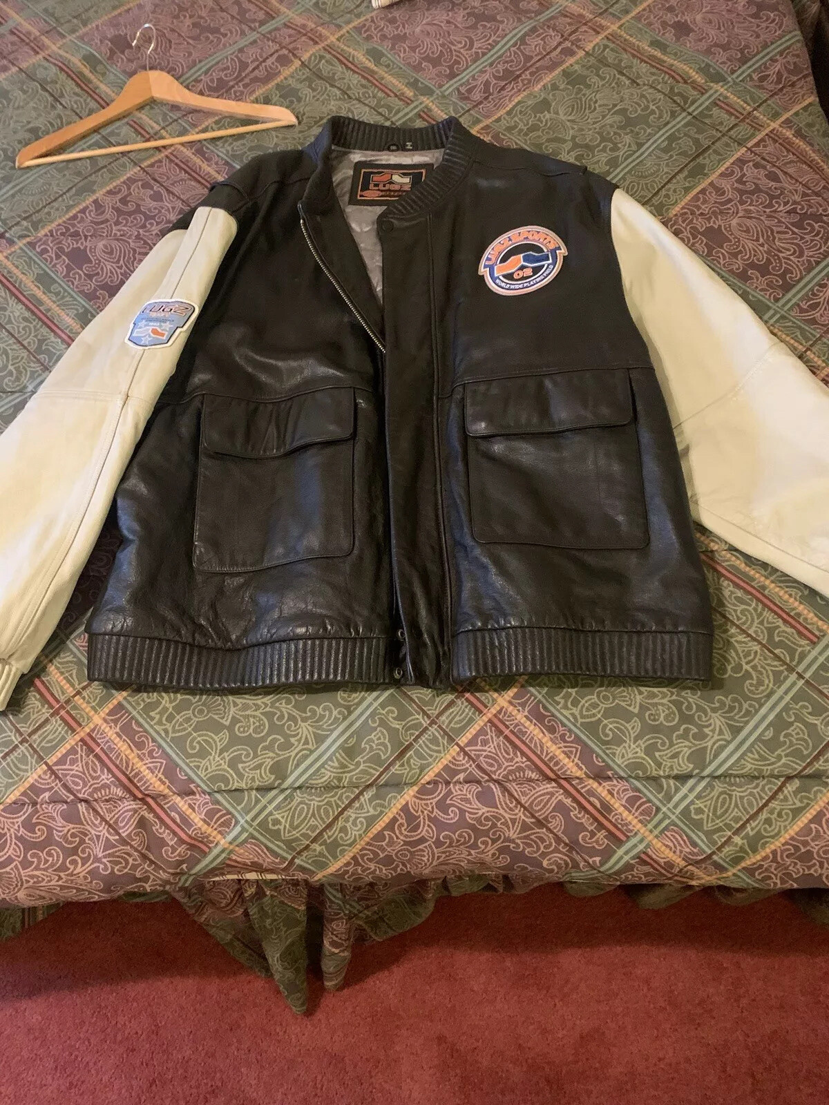 VINTAGE,OLD SCHOOL,JACKET,LEATHER, LUGZ DR.DRE.1993ALL CITY ALL WORLD