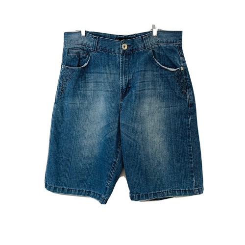 Brooklyn Express Mens Blue Denim Shorts 