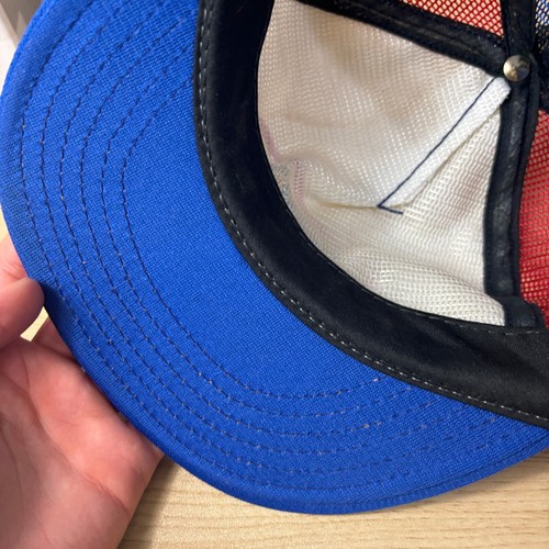 Vintage HART Hat Cap Snapback Blue Trucker White Large Adjustable USA Made - Picture 9 of 12