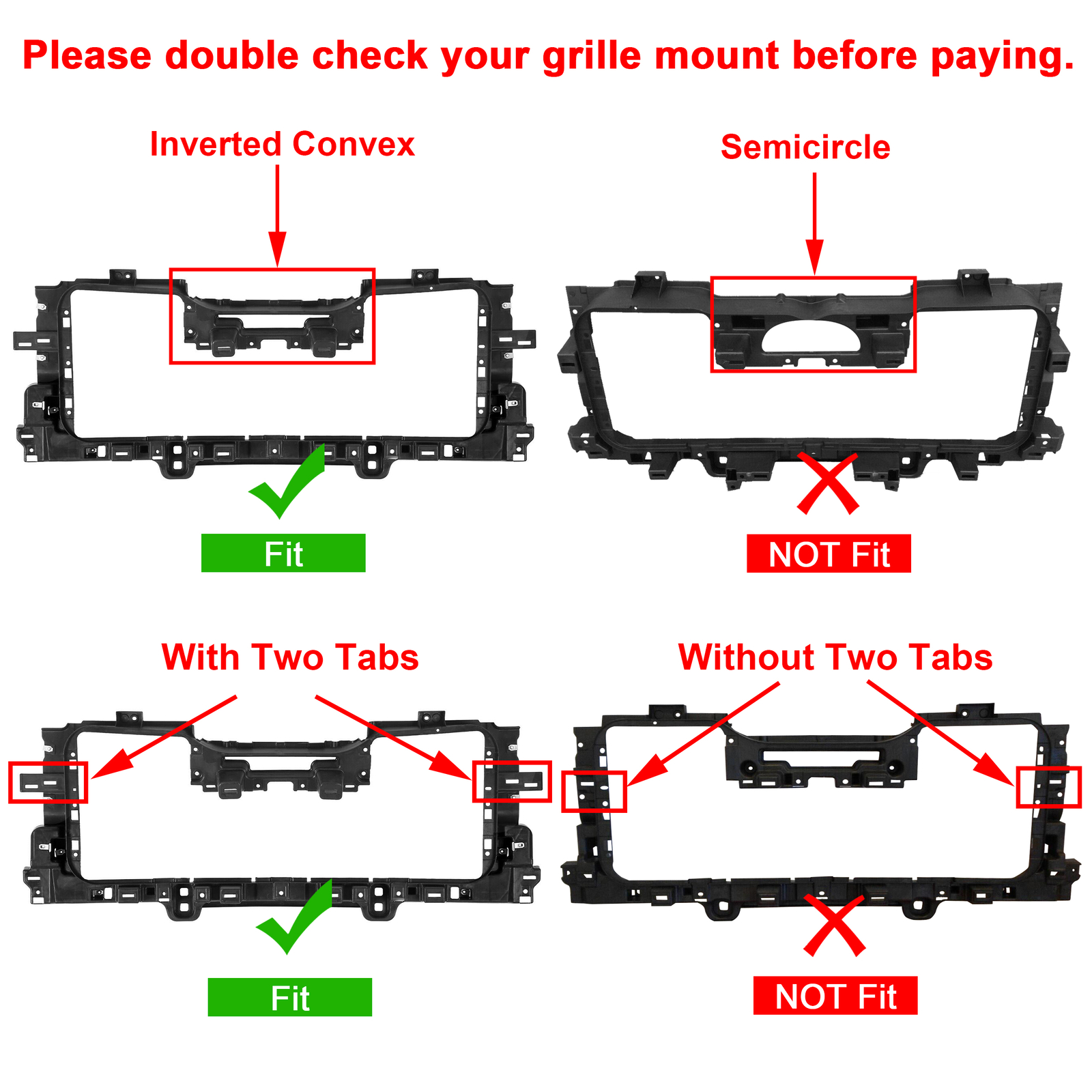 Radiator Grille Support Mounting Bracket For 2014-2015 Chevrolet ...