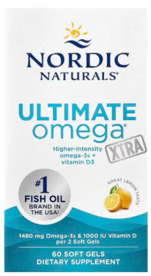 Nordic Naturals, Ultimate Omega Xtra, 1480mg lemon, 60 Softgels