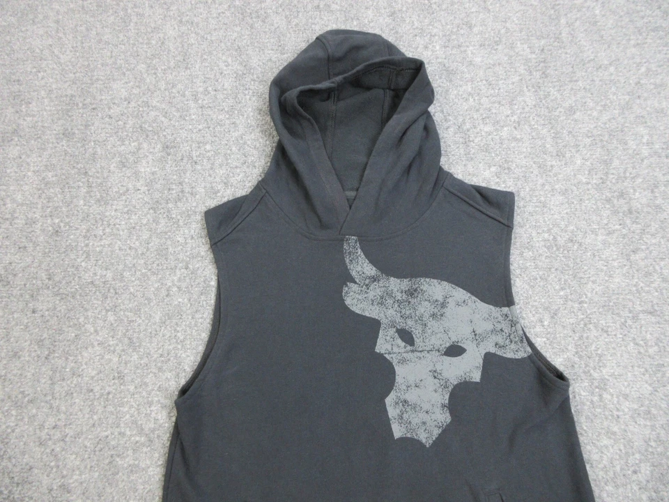 Under Armour Suéter Niños Grande Negro Project Rock Sudadera con Capucha Sin Mangas Foto 3 de 4