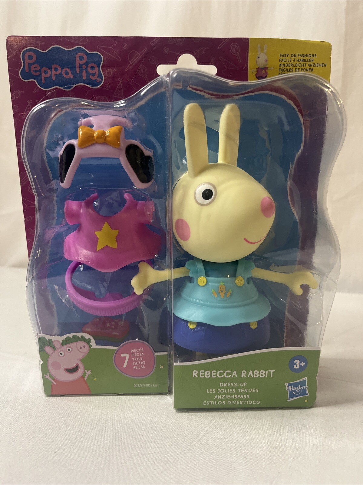 Peppa Pig Dress Up Rebecca Rabbit Large Figure with Outfits New in Box