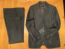 Jos. A. Bank Reserve Slim Fit 41 R 35WX 31 L Charcoal Check,Wool Suit