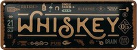 Blechschild Spruch Whiskey Alkohol Blended Irish Pub 27X10 Cm Schild Tin Sign